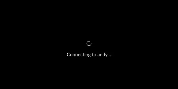 Ken's Connecting screen
