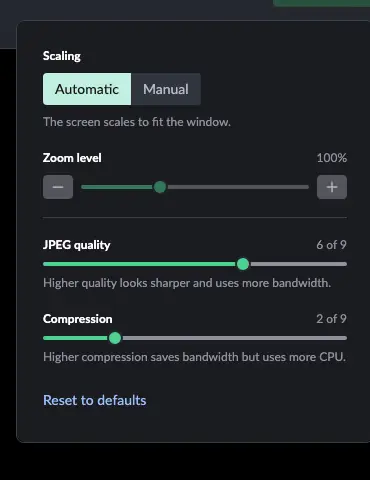 Prototype View options, Automatic selected